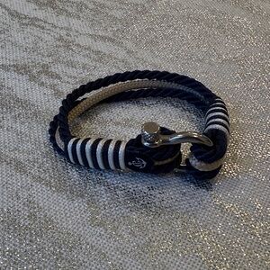 Nautical Rope Bracelet with Anchor Charm